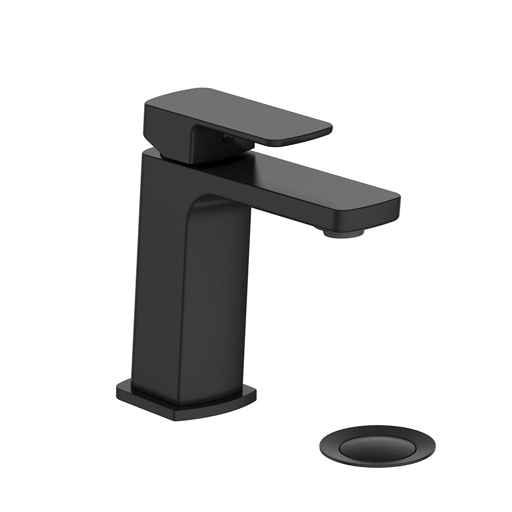 Vogt Niveau Single Hole Lavatory Faucet with Pop-Up Drain in Matte Black - BF.NU.1001.MB