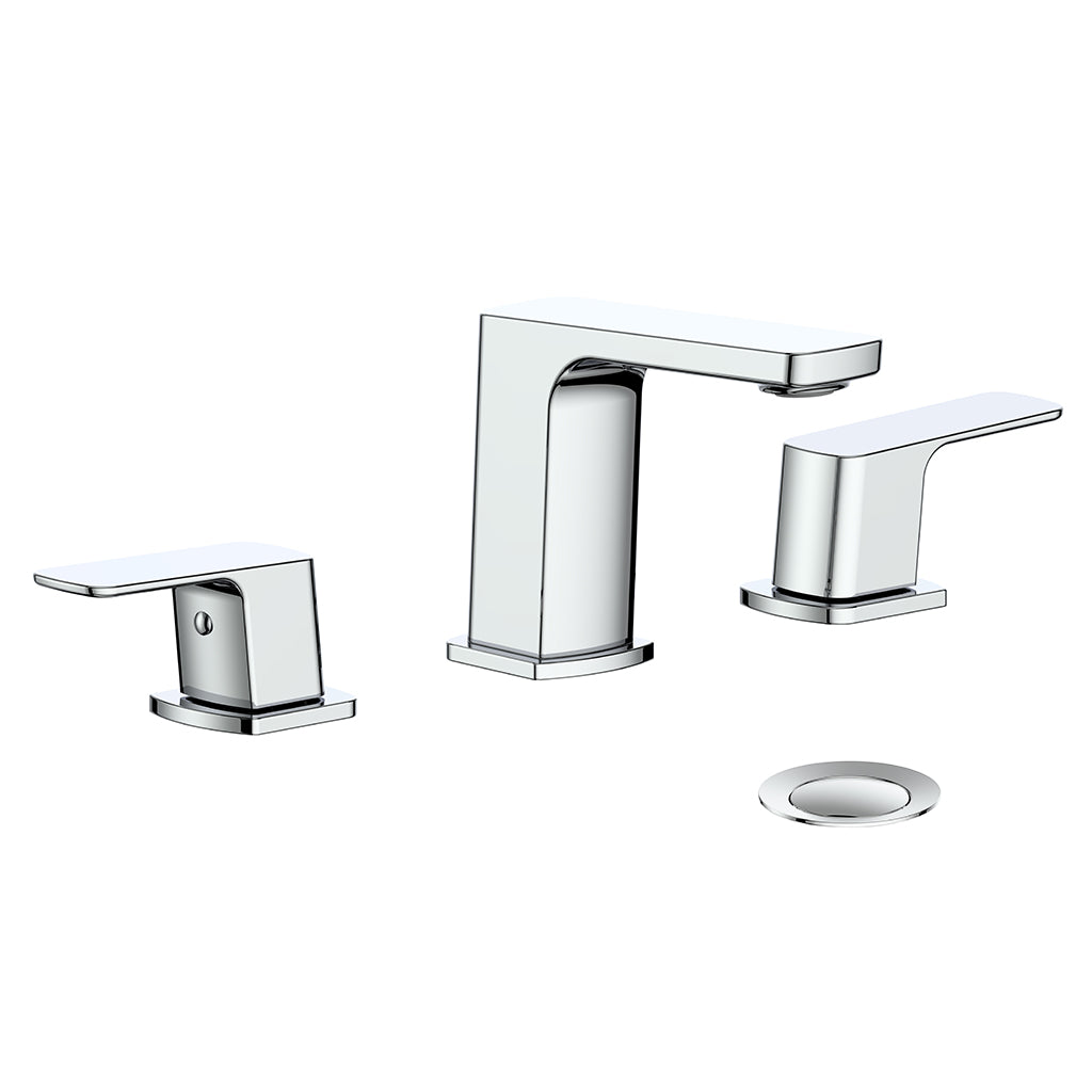 Vogt Niveau 8" Widespread Lavatory Faucet with Pop-Up Drain in Polished Chrome - BF.NU.1301.CC