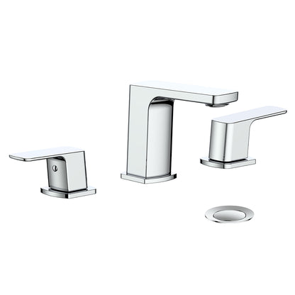 Vogt Niveau 8" Widespread Lavatory Faucet with Pop-Up Drain in Polished Chrome - BF.NU.1301.CC