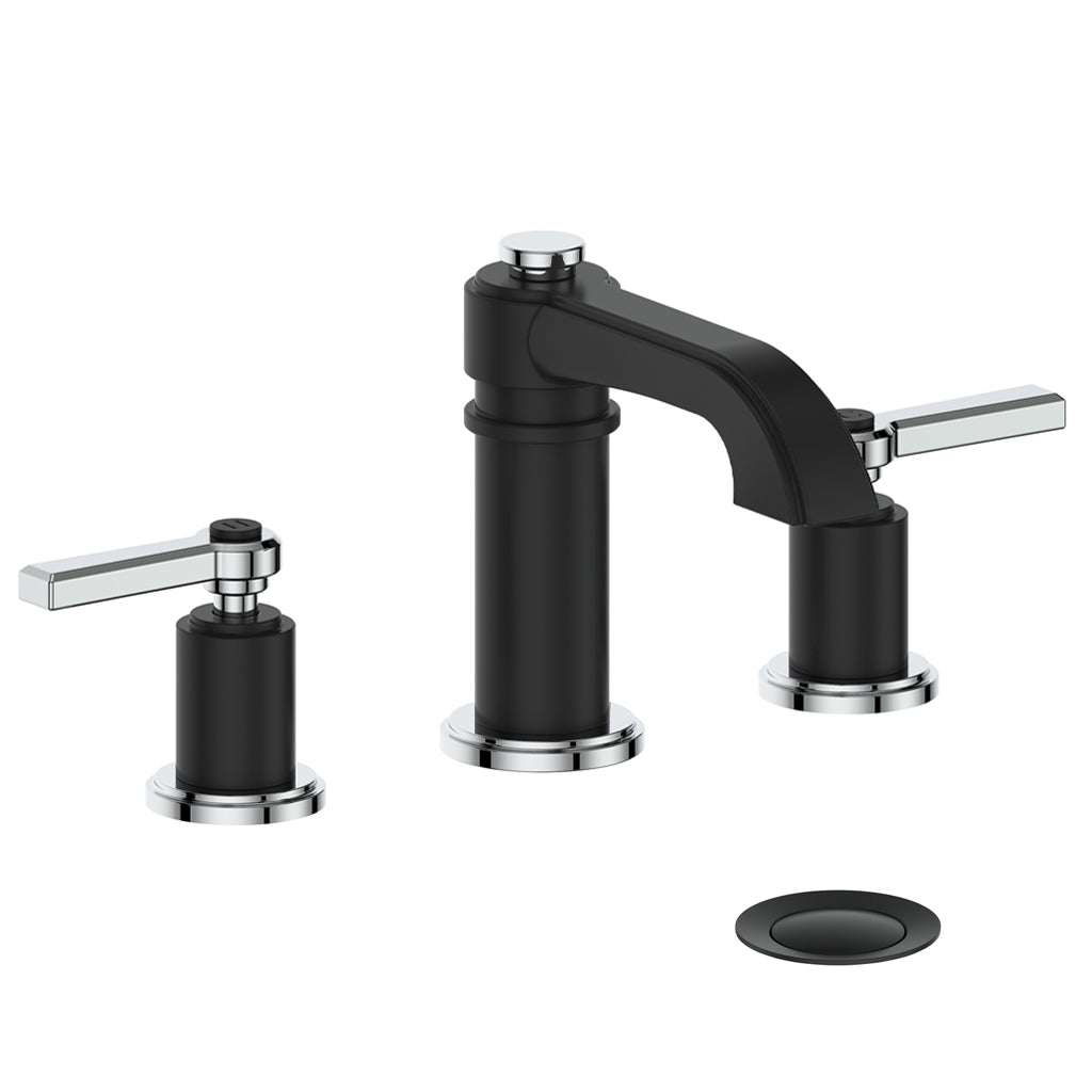 Vogt Zehn 8" Widespread Lavatory Faucet in Chrome & Matte Black – BF.Z1.1301.CB