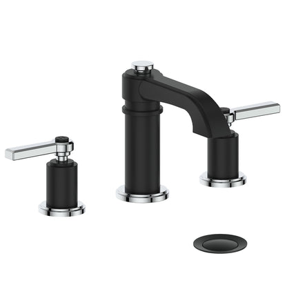 Vogt Zehn 8" Widespread Lavatory Faucet in Chrome & Matte Black – BF.Z1.1301.CB