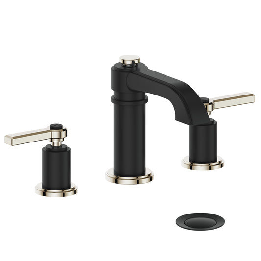 Vogt Zehn 8" Widespread Lavatory Faucet in Polished Nickel & Matte Black – BF.Z1.1301.PB