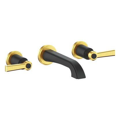 Vogt Zehn Wall Mount Lavatory Faucet in Brushed Gold & Matte Black – BF.Z1.1500.BGB