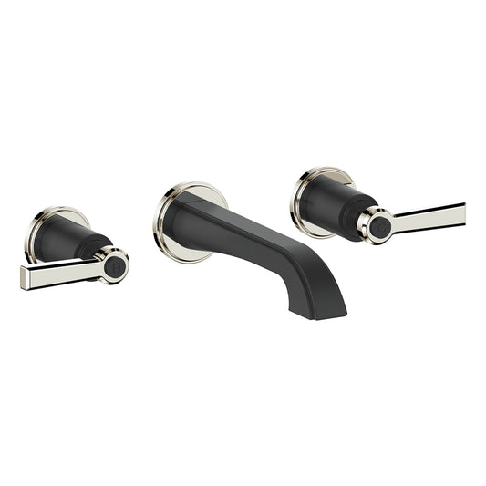 Vogt Zehn Wall Mount Lavatory Faucet in Polished Nickel & Matte Black – BF.Z1.1500.PB