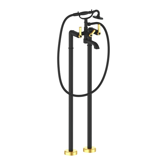 Vogt Zehn Floor Mount Tub Filler in Brushed Gold & Matte Black – BF.Z1.2100.BGB