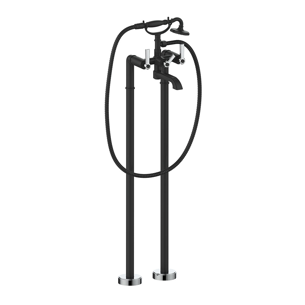 Vogt Zehn Floor Mount Tub Filler in Chrome & Matte Black – BF.Z1.2100.CB