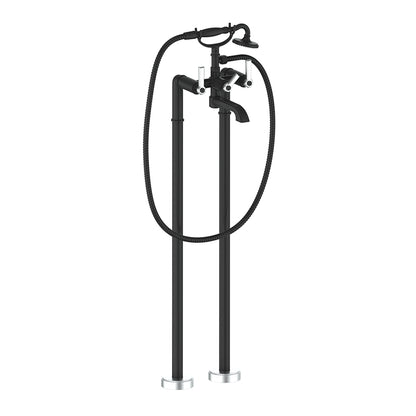 Vogt Zehn Floor Mount Tub Filler in Stainless Steel & Matte Black – BF.Z1.2100.SB