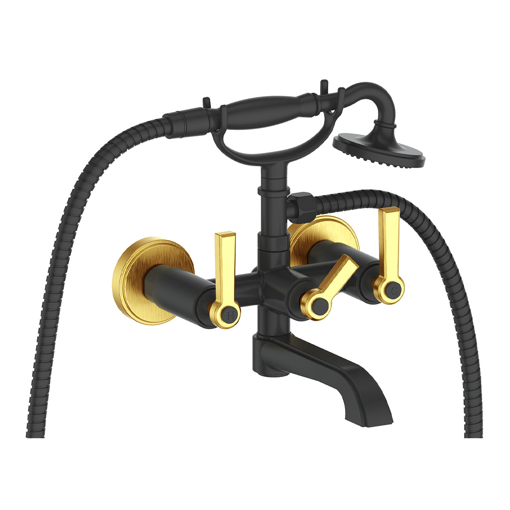Vogt Zehn Wall Mount Tub Filler in Brushed Gold & Matte Black – BF.Z1.2200.BGB