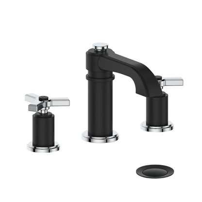 Vogt Zehn 8" Widespread Lavatory Faucet in Chrome & Matte Black – BF.Z3.1301.CB