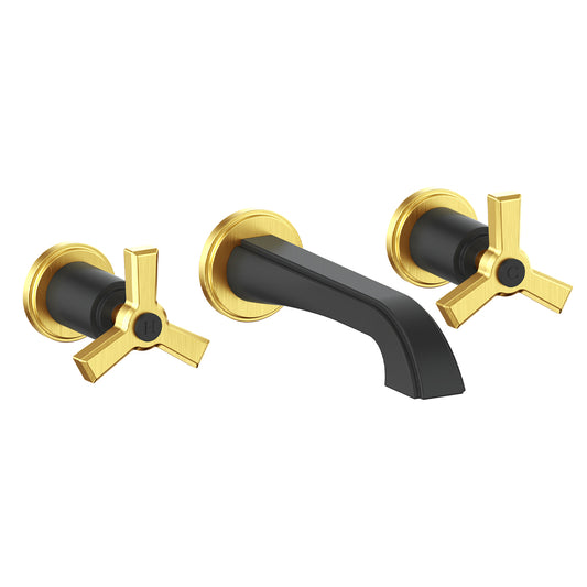 Vogt Zehn Wall Mount Lavatory Faucet in Brushed Gold & Matte Black – BF.Z3.1500.BGB