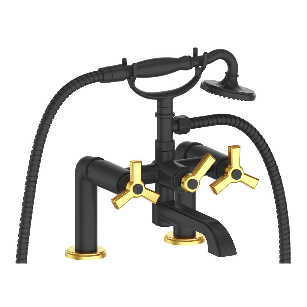 Vogt Zehn Deck Mount Tub Filler in Brushed Gold & Matte Black – BF.Z3.2000.BGB
