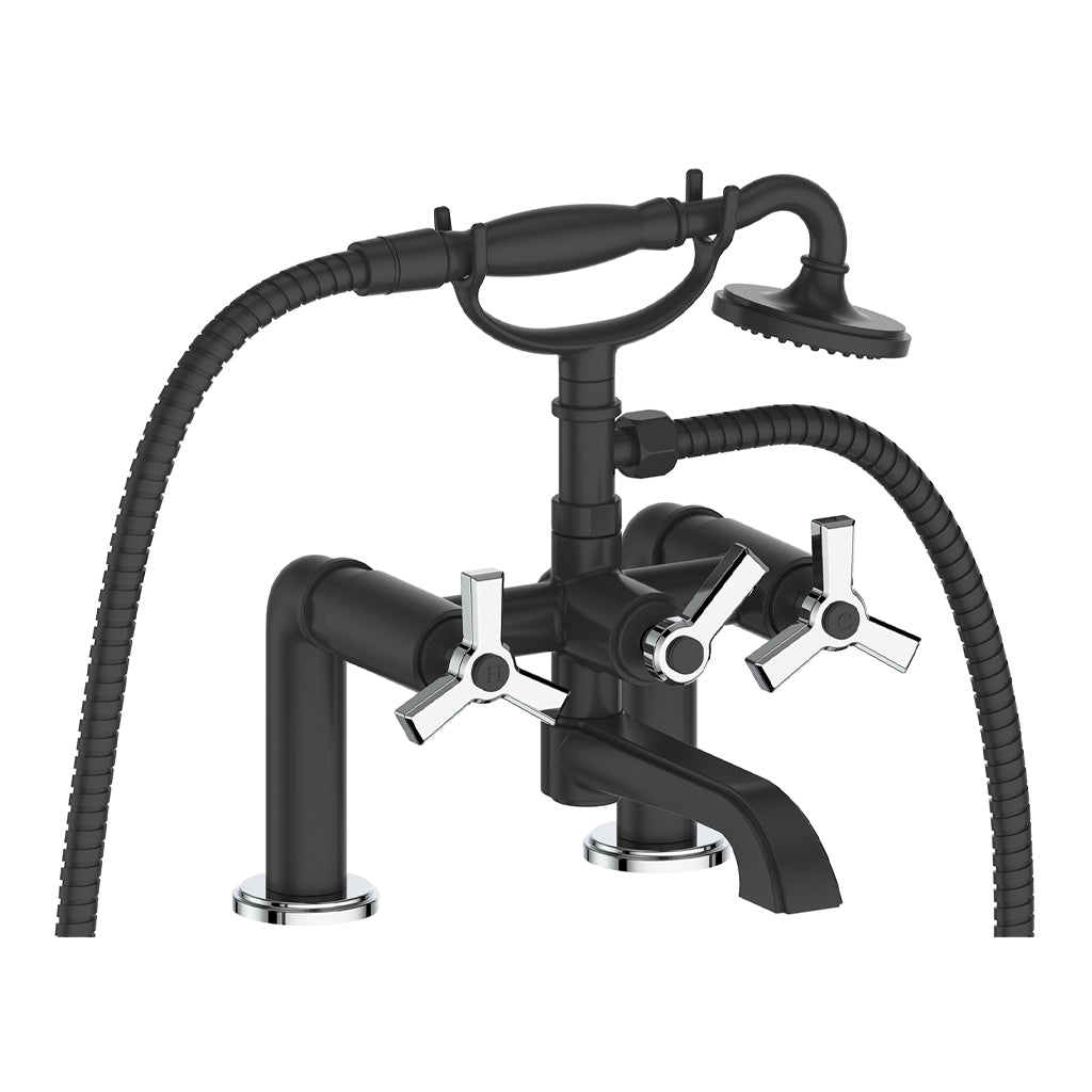 Vogt Zehn Deck Mount Tub Filler in Chrome & Matte Black – BF.Z3.2000.CB
