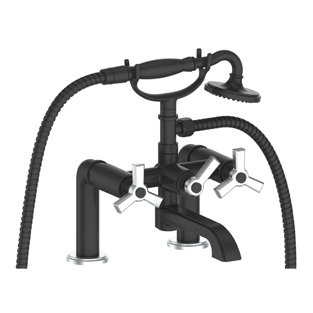 Vogt Zehn Deck Mount Tub Filler in Stainless Steel & Matte Black – BF.Z3.2000.SB