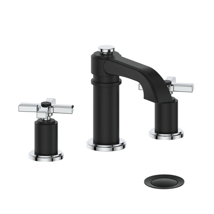 Vogt Zehn 8" Widespread Lavatory Faucet in Chrome & Matte Black – BF.Z4.1301.CB