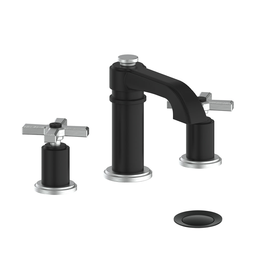 Vogt Zehn 8" Widespread Lavatory Faucet in Stainless Steel & Matte Black – BF.Z4.1301.SB