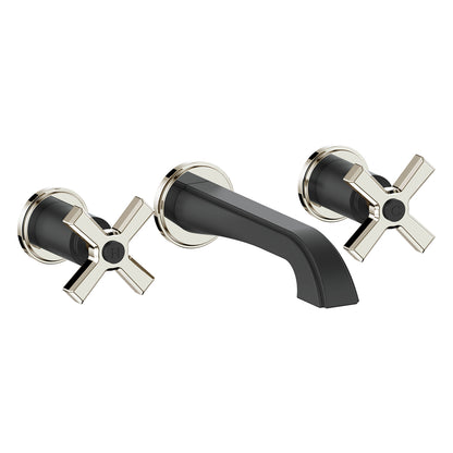 Vogt Zehn Wall Mount Lavatory Faucet in Polished Nickel & Matte Black – BF.Z4.1500.PB