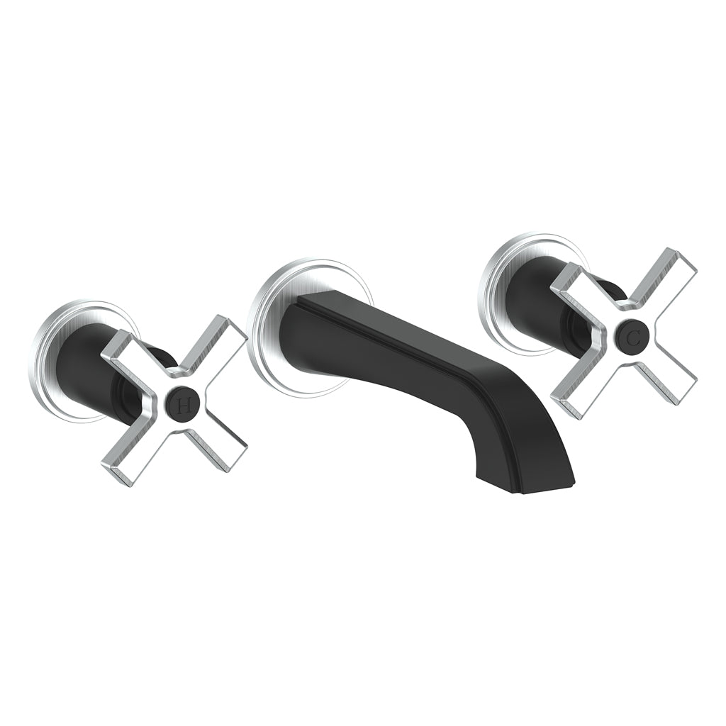 Vogt Zehn Wall Mount Lavatory Faucet in Stainless Steel & Matte Black – BF.Z4.1500.SB
