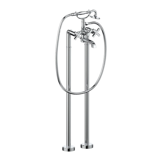 Vogt Zehn Floor Mount Tub Filler in Chrome & Matte Black – BF.Z4.2100.CB