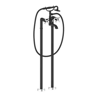 Vogt Zehn Floor Mount Tub Filler in Stainless Steel & Matte Black – BF.Z4.2100.SB