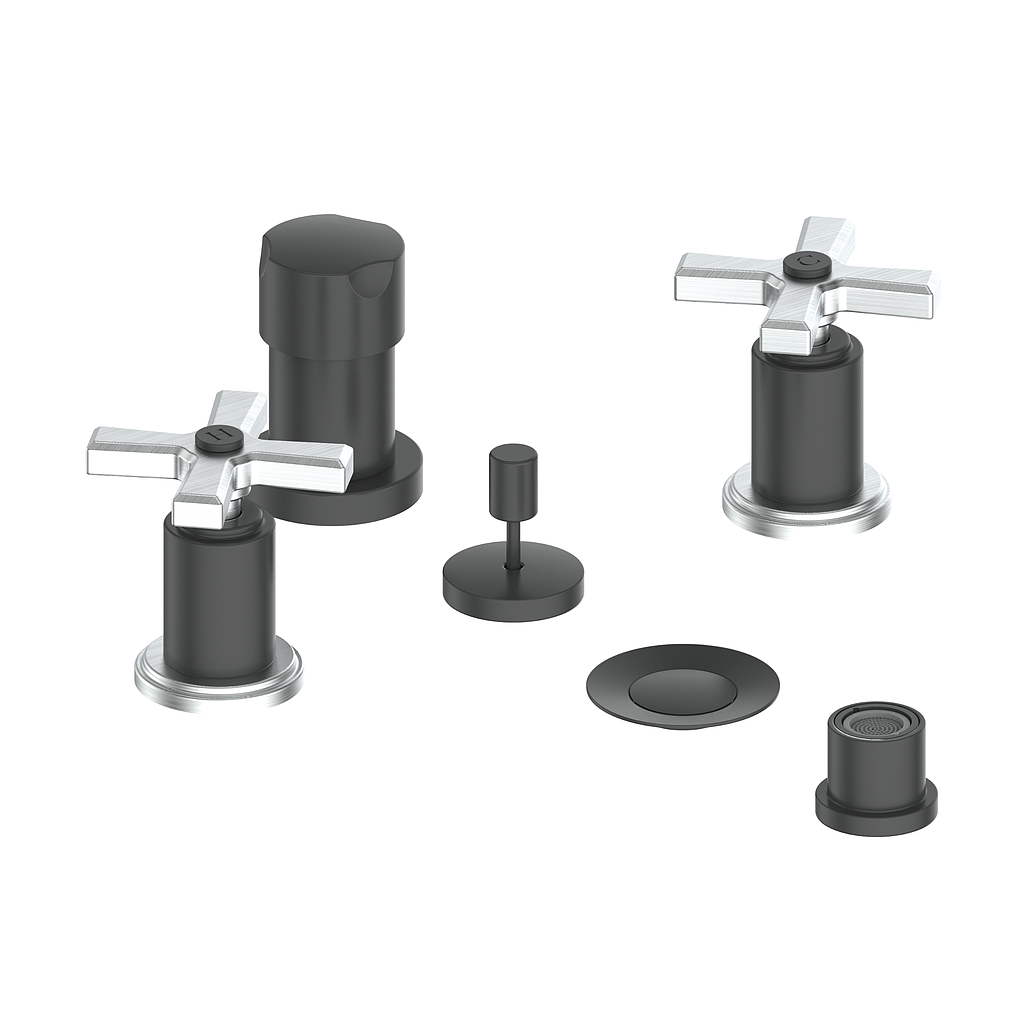 Vogt Zehn Bidet Faucet in Stainless Steel & Matte Black – BF.Z4.3000.SB