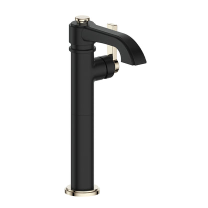 Vogt Zehn Vessel Sink Lavatory Faucet in Polished Nickel & Matte Black – BF.ZN.1100.PB