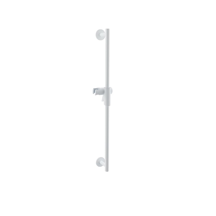 Baril Shower Bar With Slider - White