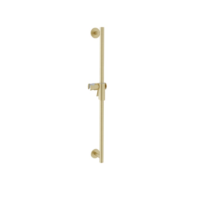 Baril Shower Bar With Slider - Satin Brass