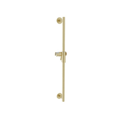 Baril Shower Bar With Slider - Satin Brass