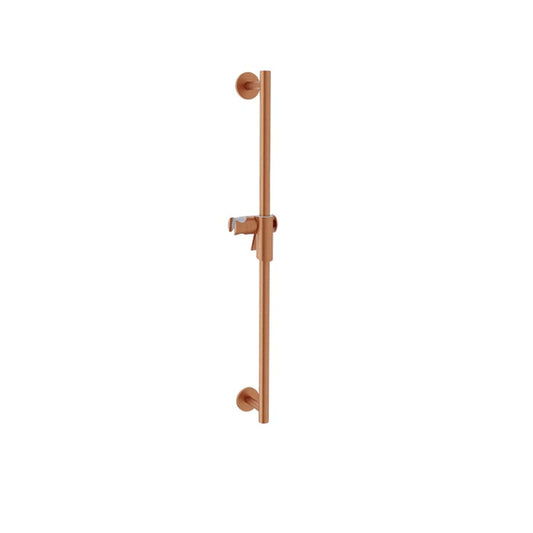 Baril Shower Bar With Slider - Satin Copper