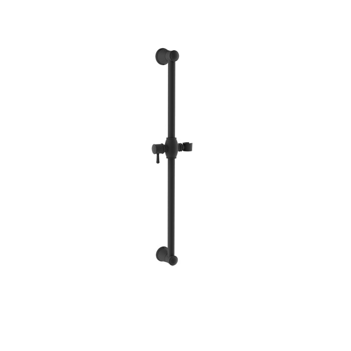 Baril Shower Bar With Slider - Matte Black
