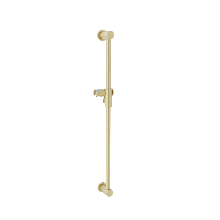 Baril Shower Bar With Slider - Satin Brass
