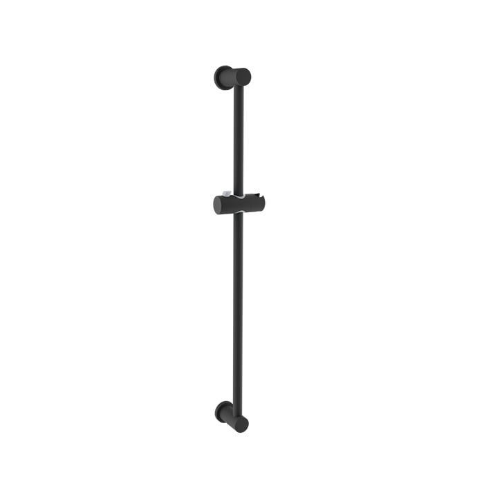 Baril Shower Bar With Slider - Matte Black