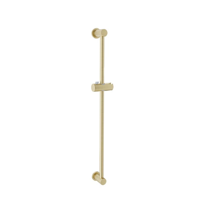 Baril Shower Bar With Slider - Satin Brass