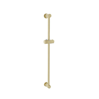 Baril Shower Bar With Slider - Satin Brass