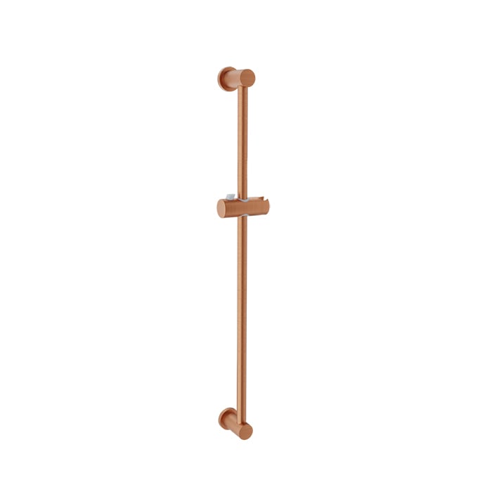 Baril Shower Bar With Slider - Satin Copper