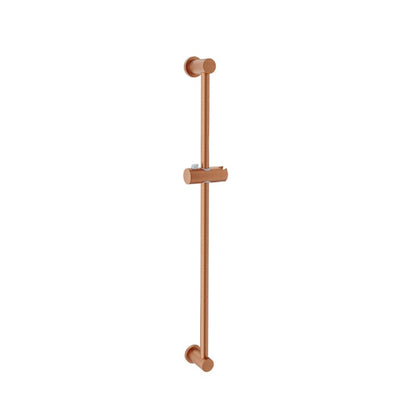 Baril Shower Bar With Slider - Satin Copper
