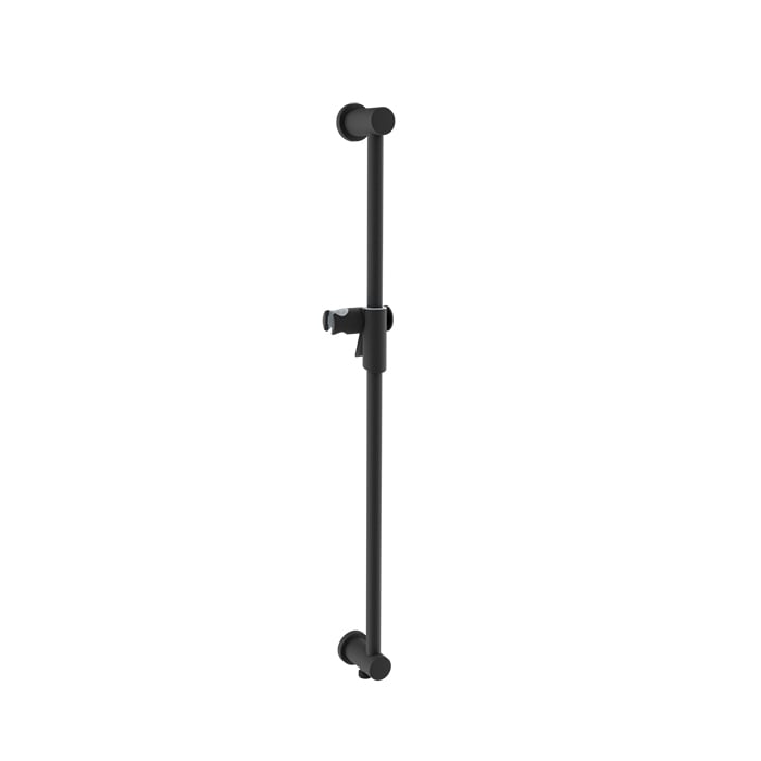 Baril Shower Bar With Slider - Matte Black