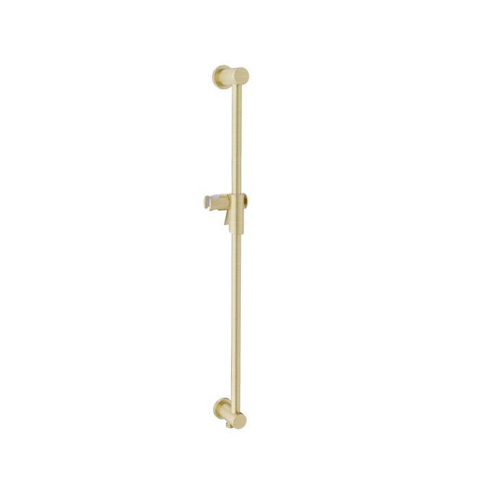 Baril Shower Bar With Slider - Satin Brass