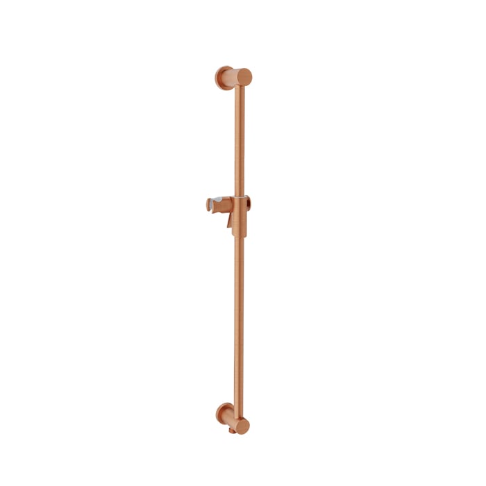 Baril Shower Bar With Slider - Satin Copper