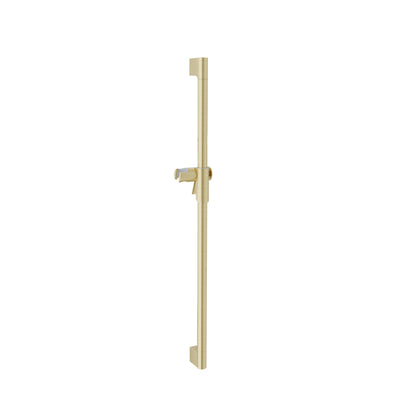 Baril Shower Bar With Slider - Satin Brass
