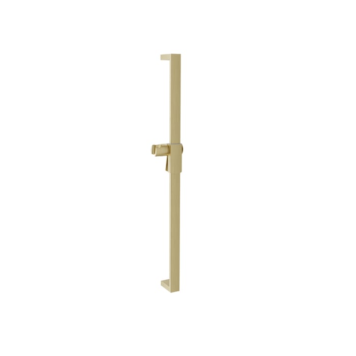 Baril Shower Bar With Slider - Satin Brass
