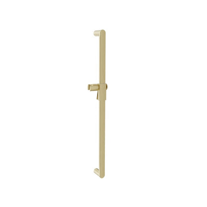 Baril Shower Bar With Slider - Satin Brass