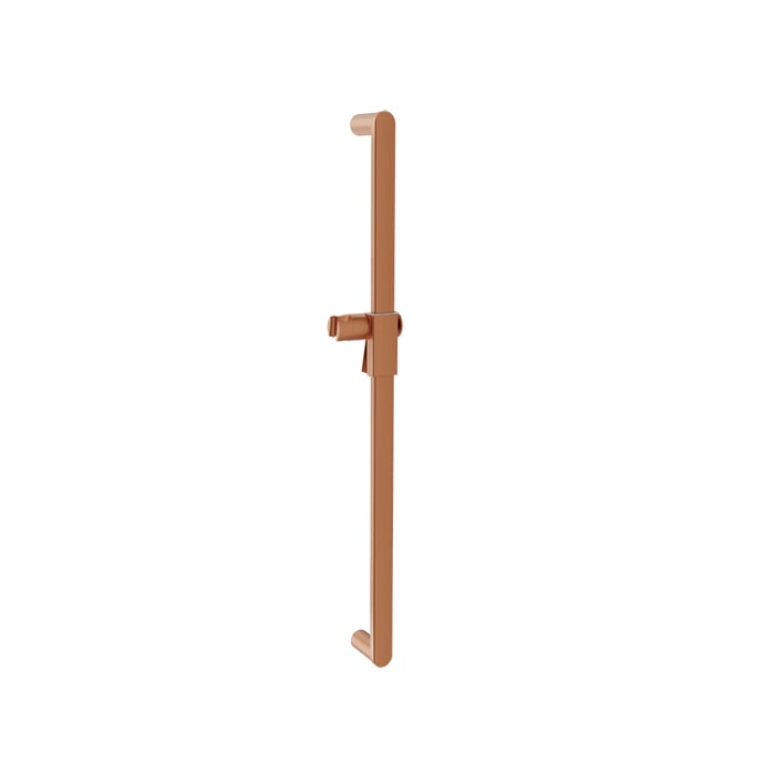 Baril Shower Bar With Slider - Satin Copper
