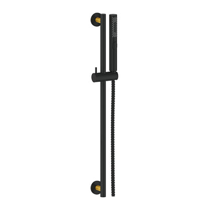 Vogt Drava Sliding Shower Bar with Hand Shower in Brushed Gold / Matte Black - BH.06.02.BGB