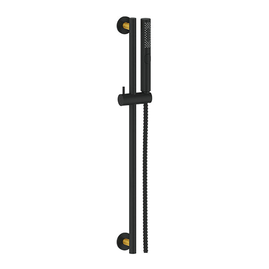 Vogt Drava Sliding Shower Bar with Hand Shower in Brushed Gold / Matte Black - BH.06.02.BGB