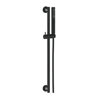 Vogt Drava Sliding Shower Bar with Hand Shower in Chrome / Matte Black - BH.06.02.CB