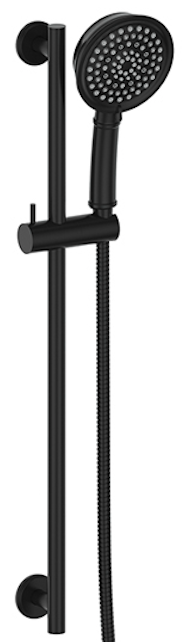 Vogt Zehn Sliding Shower Bar with Hand Shower - Matte Black (BH.09.05.MB)
