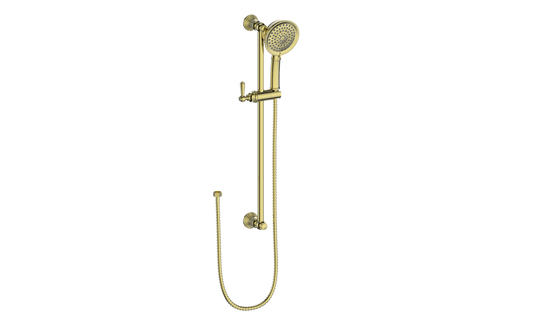 Vogt Carinthia Sliding Shower Bar with Hand Shower in Brushed Gold – BH.10.05.BG