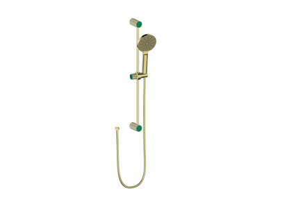 Brushed Gold / Emerald Green
