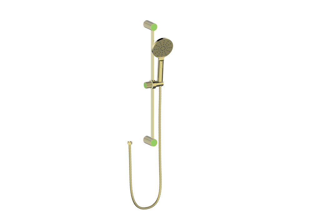Brushed Gold / Lime Green